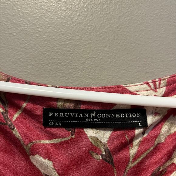 Peruvian Connection Majorca Dress‎ Size Large Floral - Picture 7 of 7